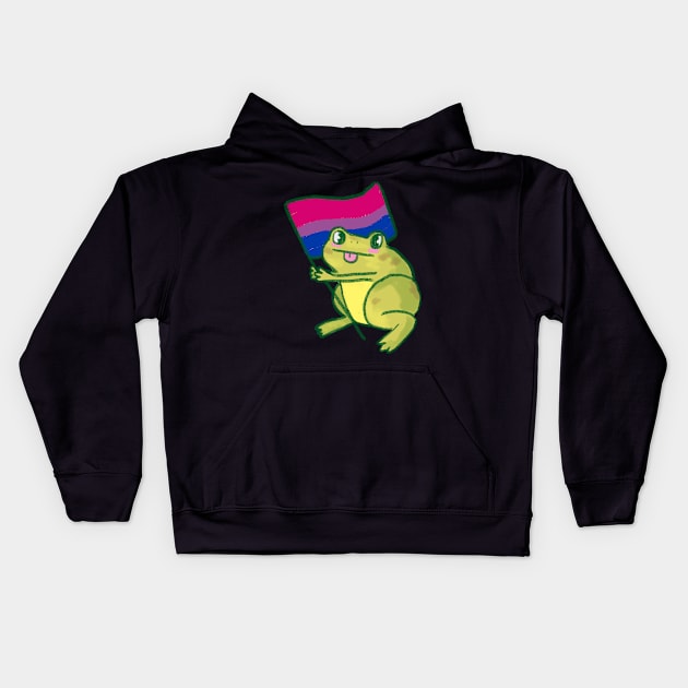 bisexual frogs Kids Hoodie by remerasnerds